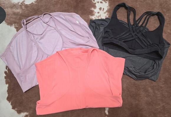 lululemon athletica Tops - Size 8 Lululemon Women’s Lot of 3 Solid Athleisure Tank Tops Racerback/Strappy